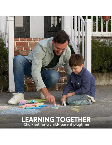 Juego de Tizas Lavables JOYIN 72 Piezas 18 Colores