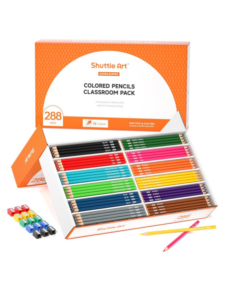 Lápices de Colores Shuttle Art 288 Piezas Multicolor