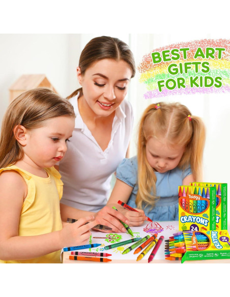 Crayones a Granel Toidgy 24 Colores No Tóxicos para Niños