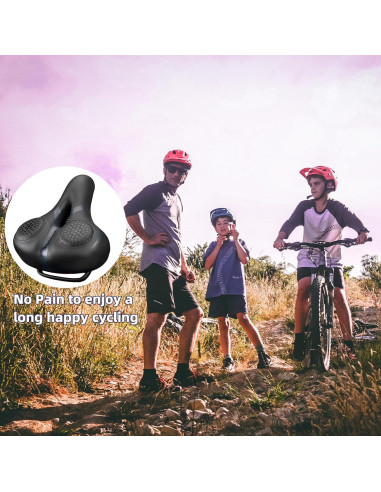 Asiento de Bicicleta ROCKBROS Gel Ancho Impermeable Unisex