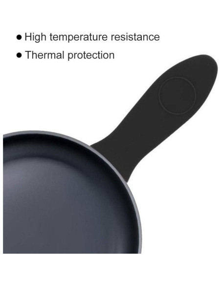 Cubierta de Mango Caliente de Silicona Yuyeran - 2 Piezas Negra