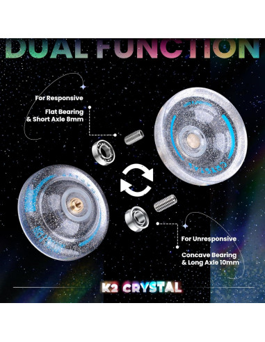 Yoyo MAGICYOYO K2 Cristal Plateado para Principiantes