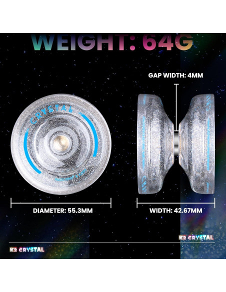 Yoyo MAGICYOYO K2 Cristal Plateado para Principiantes