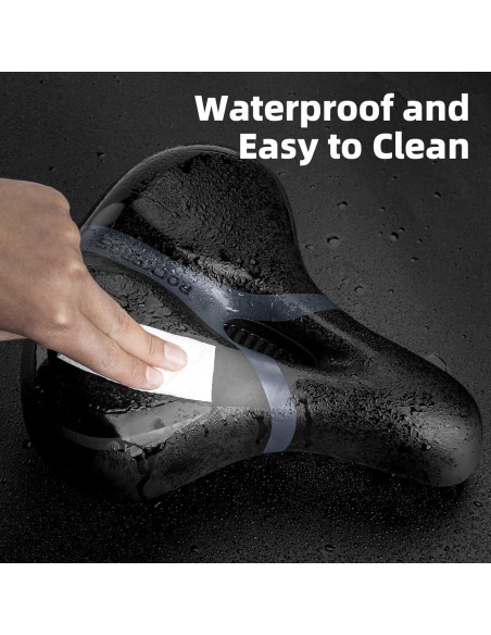 Asiento de Bicicleta ROCKBROS Gel Ancho Impermeable Unisex