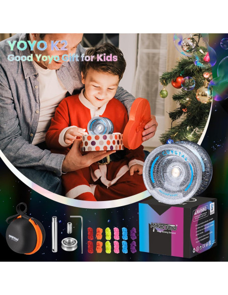Yoyo MAGICYOYO K2 Cristal Plateado para Principiantes