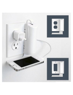 Placa de Interruptor de Pared ILLIYIN con Estante Blanco