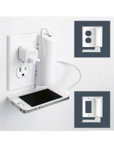 Placa de Interruptor de Pared ILLIYIN con Estante Blanco 2