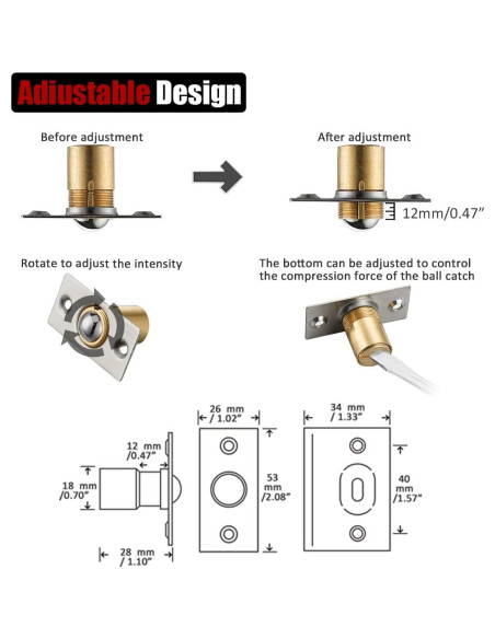 Captador de Bola de Acero Inoxidable JQK Ajustable 2 Paquete Captador de Bola de Acero Inoxidable JQK Ajustable 2 Paquete