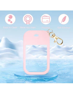 Funda de Silicona Rosa para Spray Desinfectante Touchland 2