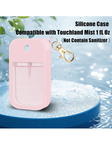 Funda de Silicona Rosa para Spray Desinfectante Touchland