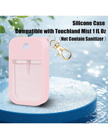 Funda de Silicona Rosa para Spray Desinfectante Touchland