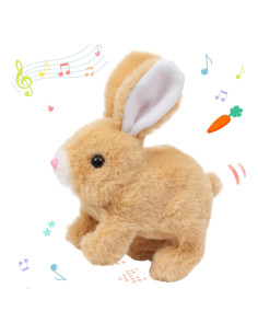 Conejo Saltarín Electrónico Hopearl Marrón 17.78 cm Interactivo