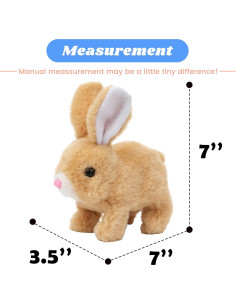 Conejo Saltarín Electrónico Hopearl Marrón 17.78 cm Interactivo 2
