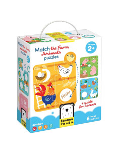 Rompecabezas de Animales de Granja Banana Panda 6 Piezas
