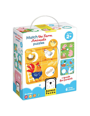 Rompecabezas de Animales de Granja Banana Panda 6 Piezas