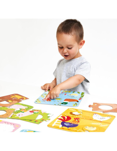 Rompecabezas de Animales de Granja Banana Panda 6 Piezas