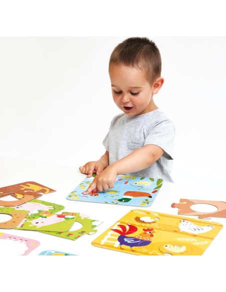 Rompecabezas de Animales de Granja Banana Panda 6 Piezas