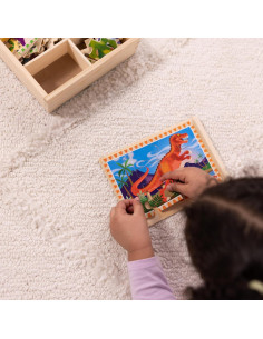 Rompecabezas de Madera Dinosaurios Melissa & Doug 4-en-1 2