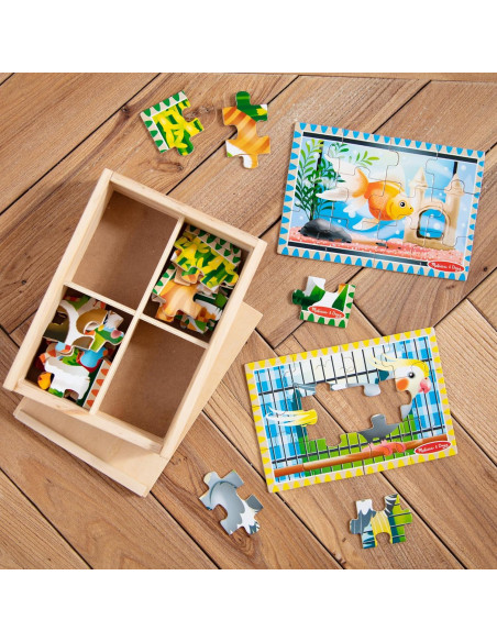 Rompecabezas de Madera Melissa & Doug 4 en 1 Mascotas 48 Piezas