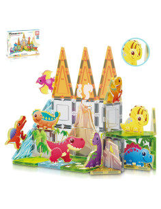 Juego de Bloques Magnéticos Dinosaurios PicassoTiles 38 Piezas