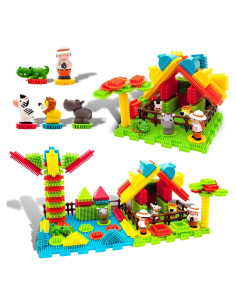 PicassoTiles PTB100 100 Piezas Bloques Erizo Granja