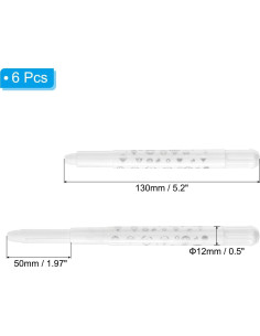 Crayones Acuarelables PATIKIL 6Pcs Lavables Color Blanco 2