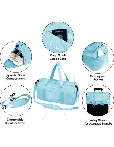 Bolsa de Deporte BALEINE Mediana Azul Impermeable 26.5L