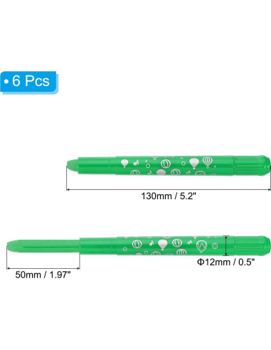 Crayones Acuarelables PATIKIL 6Pcs Verde Esmeralda