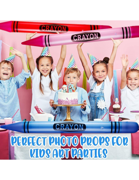 Raiten 3 Crayones Inflables Jumbo 104.9 cm Decoración Fiesta