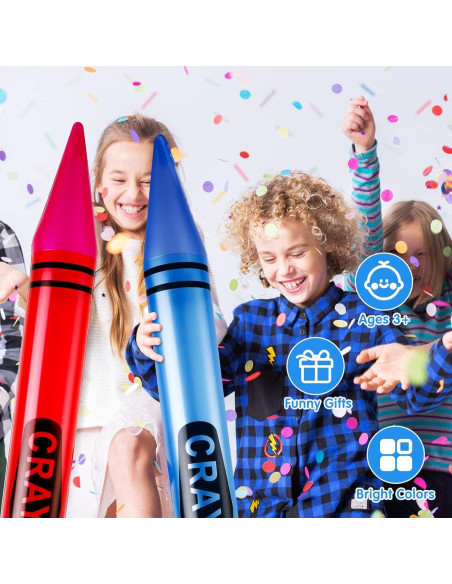 Raiten 3 Crayones Inflables Jumbo 104.9 cm Decoración Fiesta