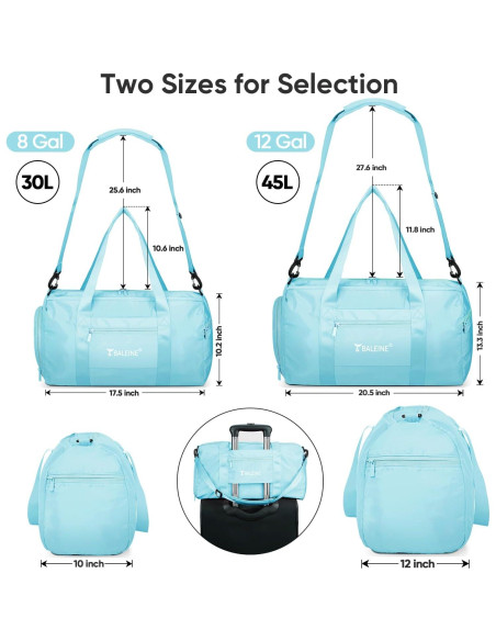 Bolsa de Deporte BALEINE Mediana Azul Impermeable 26.5L