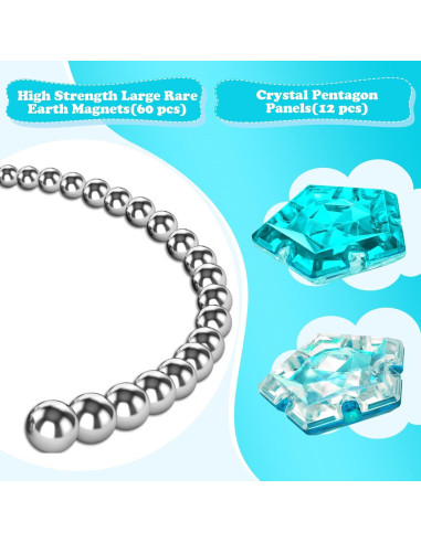 Esfera Magnética Fidget RoomyRoc - Set 12 Piezas - Azul