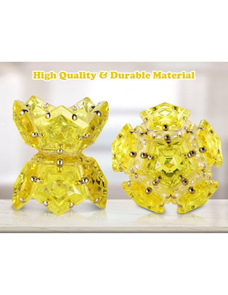 Esfera Magnética RoomyRoc - Set 12 Bolas Pentágonos - Dorado