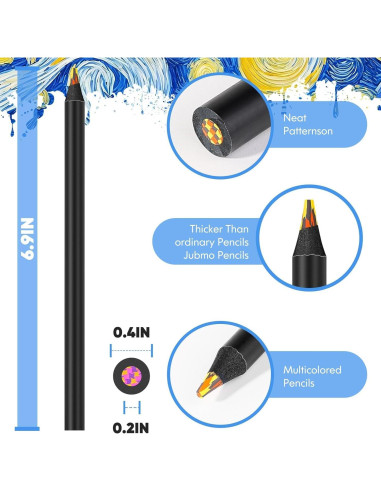 Lápices de Colores Jumbo Hapikalor - Set de 8 Multicolor