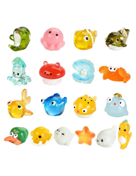 18pcs Figuras de Animales Marinos WEIZEW para Decoración