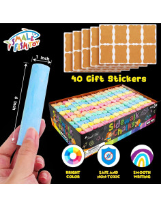 Juego de Tiza de Acera Jumbo 160 Piezas Multicolor PEQUEÑO PEZ 2