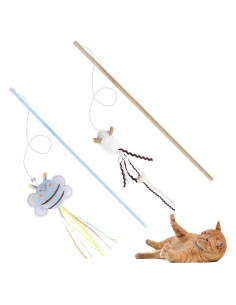 NOWFRESH Juego de Varitas Interactivas para Gatos 2 PCS