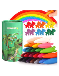 Crayones DreamCandy 36PCS Dinosaurio y Cohete Lavables