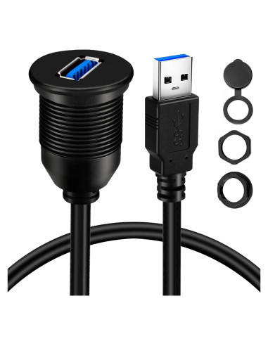 Cable de Extensión USB 3.0 BATIGE 30.48cm Impermeable para Coche