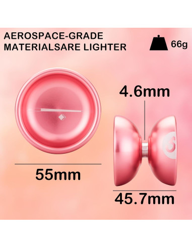 Yoyo Profesional WATIEOBOO Metálico 65.4g para Niños y Adultos