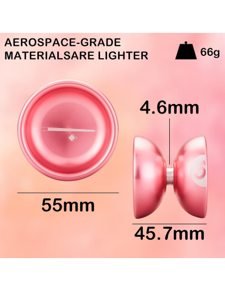 Yoyo Profesional WATIEOBOO Metálico 65.4g para Niños y Adultos