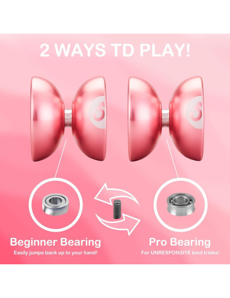 Yoyo Profesional WATIEOBOO Metálico 65.4g para Niños y Adultos