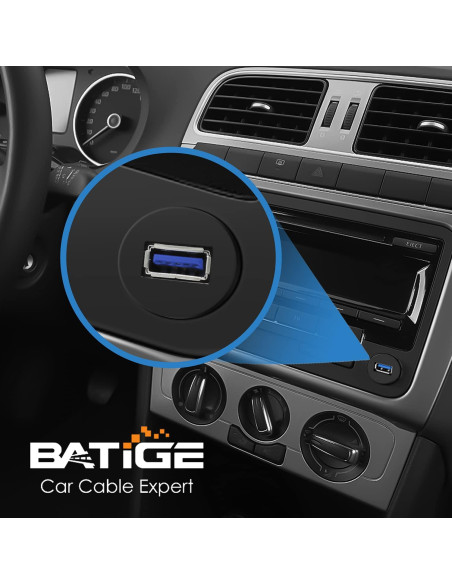 Cable de Extensión USB 3.0 BATIGE 30.48cm Impermeable para Coche