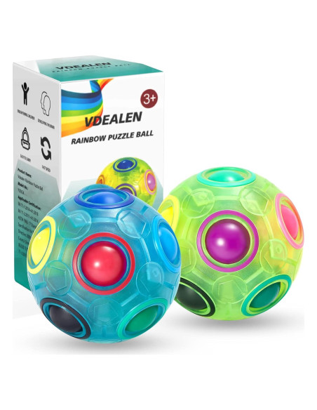 Bola de Rompecabezas Arcoíris Vdealen 7 cm Antiestrés