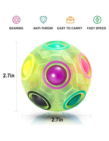 Bola de Rompecabezas Arcoíris Vdealen 7 cm Antiestrés