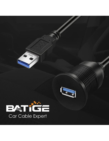 Cable de Extensión USB 3.0 BATIGE 30.48cm Impermeable para Coche