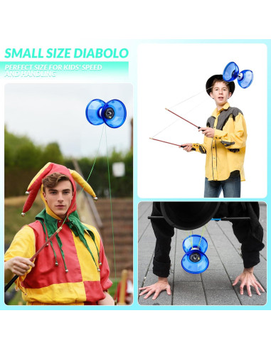 Diabolo MAGICYOYO Pro 10 cm Azul con Palos y Cuerdas