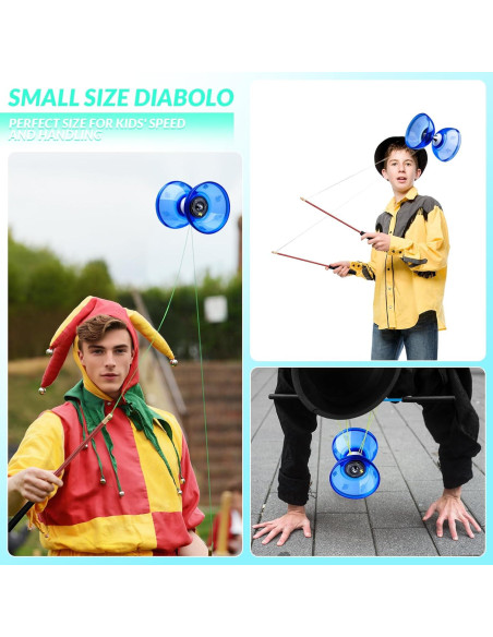 Diabolo MAGICYOYO Pro 10 cm Azul con Palos y Cuerdas