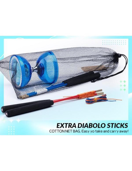 Diabolo MAGICYOYO Pro 10 cm Azul con Palos y Cuerdas