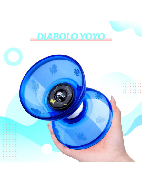 Diabolo MAGICYOYO Pro 10 cm Azul con Palos y Cuerdas